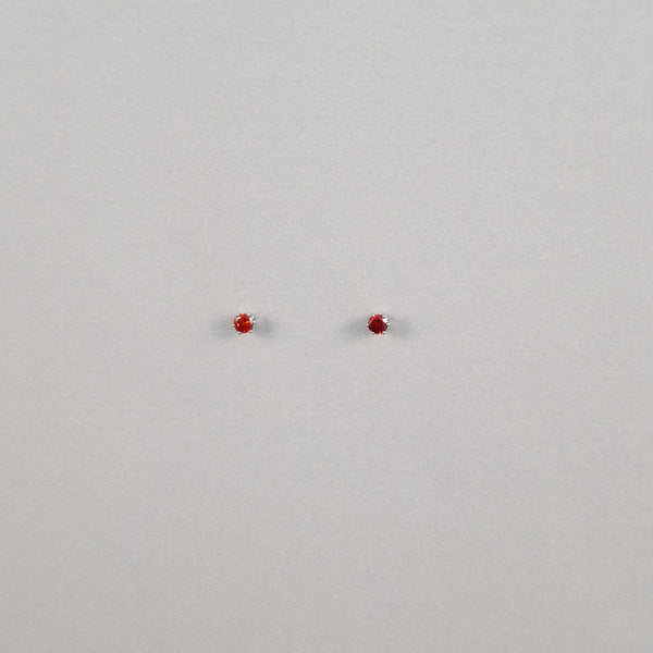 BRINCO MINI PONTO DE ZIRCONIA 3MM - 2° FURO - RODIO
